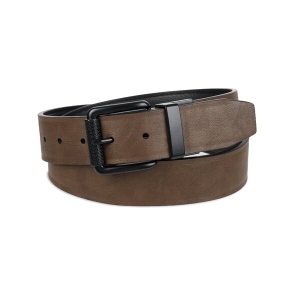 NWT DICKIES Genuine Mens Two-In-One Reversible Black toBrown Casual Stretch Belt - Picture 3 of 6